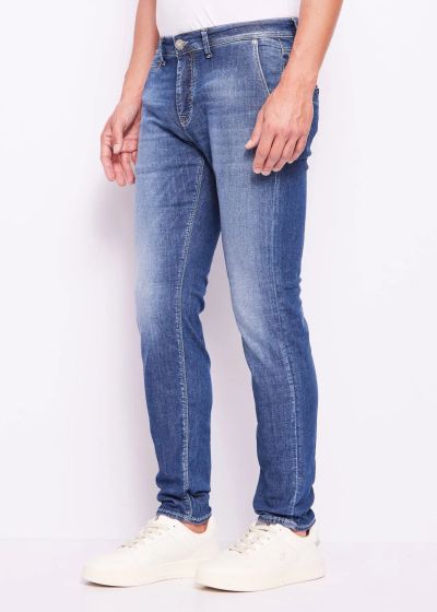 Men's slim chino jeans - urban style GAUDI (SKU) 511GU26015