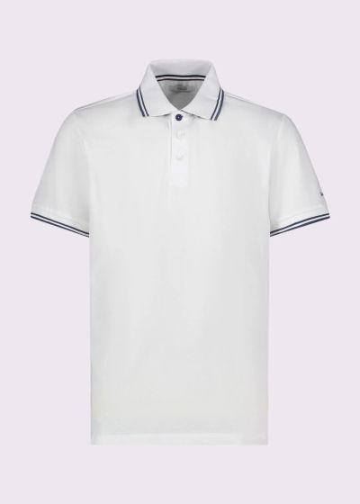 White men's polo shirt - elegant and stylish! GAUDI (SKU)511GU64021
