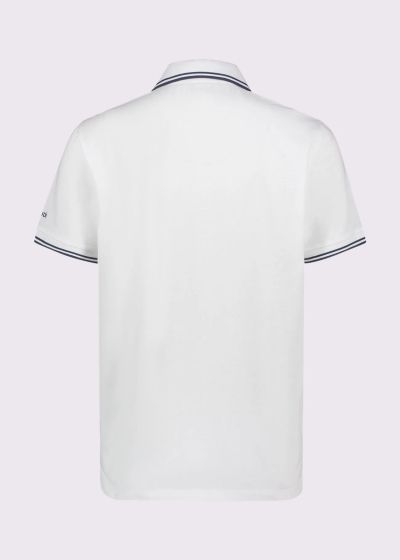 White men's polo shirt - elegant and stylish! GAUDI (SKU)511GU64021