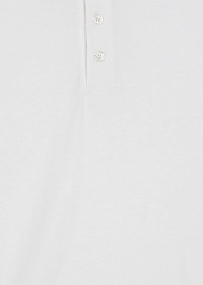White men's polo shirt - elegant and stylish! GAUDI (SKU)511GU64021