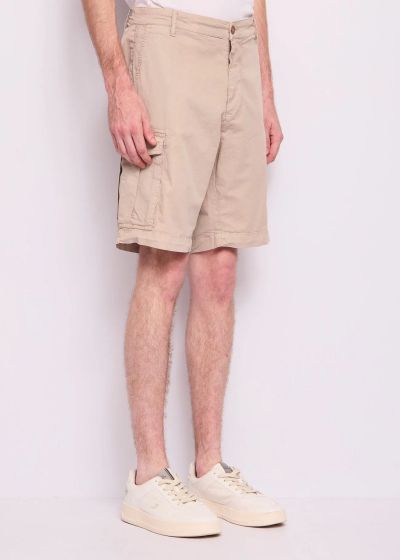 Beige men's cargo pants - short and comfortable! GAUDI (SKU)511GU25017