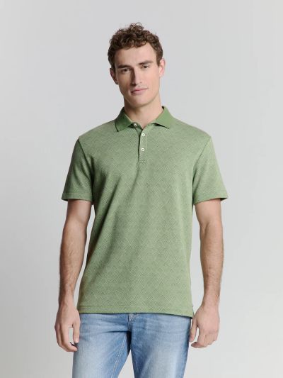 Men's tennis polo style with geometric figure print NO EXCESS (SKU) 27380353