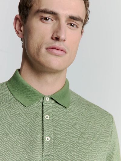 Men's tennis polo style with geometric figure print NO EXCESS (SKU) 27380353