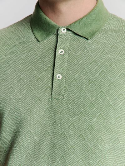 Men's tennis polo style with geometric figure print NO EXCESS (SKU) 27380353