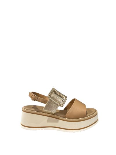 Light brown platform sandals - elegance and comfort!REPO (SKU)61420