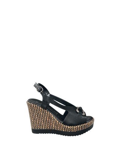 Black platform sandals - elegant and comfortable!REPO (SKU)52278.