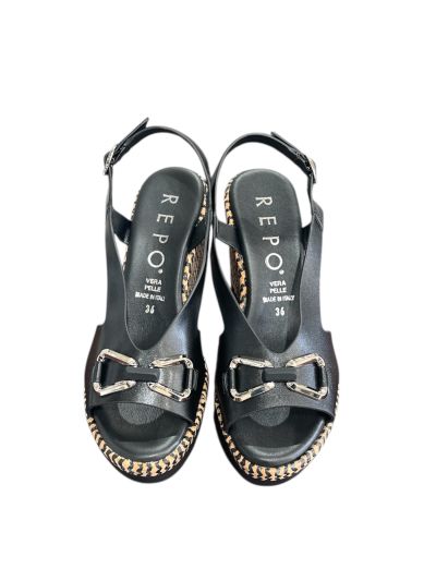 Black platform sandals - elegant and comfortable!REPO (SKU)52278.