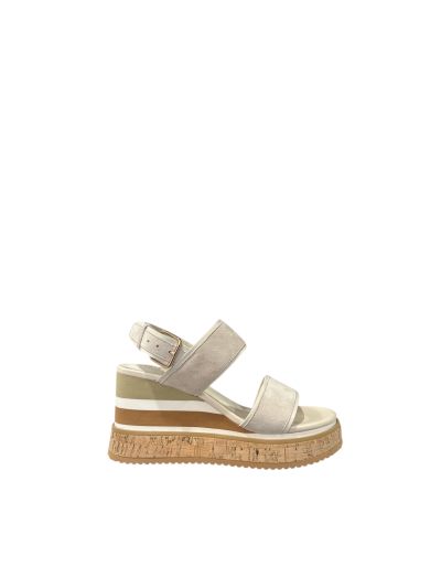 Elegant suede platform sandals Stone REPO (SKU)63200