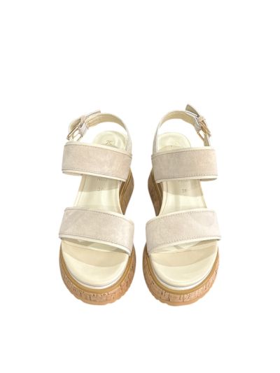 Elegant suede platform sandals Stone REPO (SKU)63200