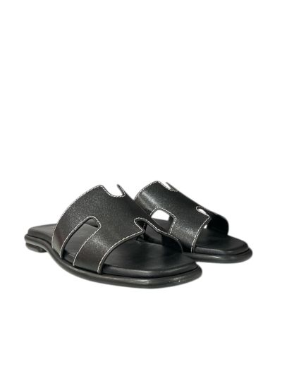 Black summer slippers - Women's model REPO (SKU)70161