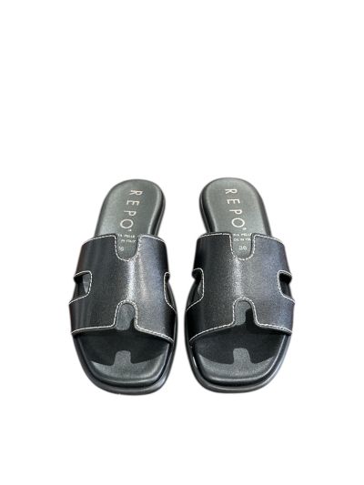 Black summer slippers - Women's model REPO (SKU)70161