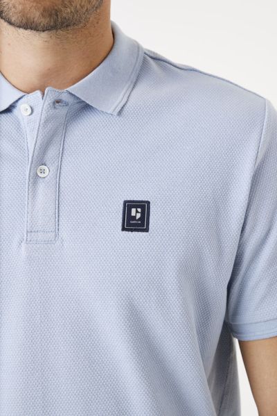 Blue men's polo shirt with logo - style and comfort! GARCIA (SKU)F51220