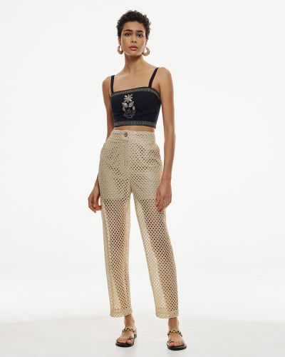 Дамски перфориран панталон - стил и елегантност ACCESS FASHION (SKU) 5128