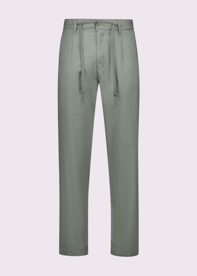 Men's linen pants in olive green color GAUDI (SKU) 511GU25042