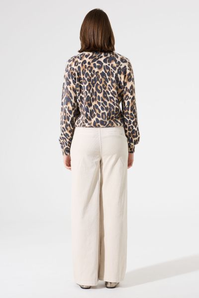 Women's sweater with leopard print and standard cut GARCIA (SKU) H50044