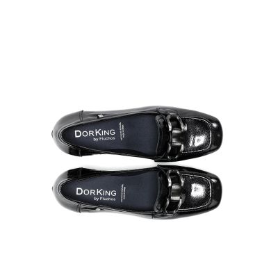 Елегантни черни обувки с нисък ток - комфорт и стил!DORKING (SKU)9621