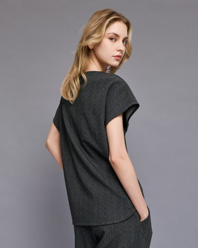 Дамска блуза с къси ръкави и кристали - стил и комфорт ACCESS FASHION (SKU) 2047