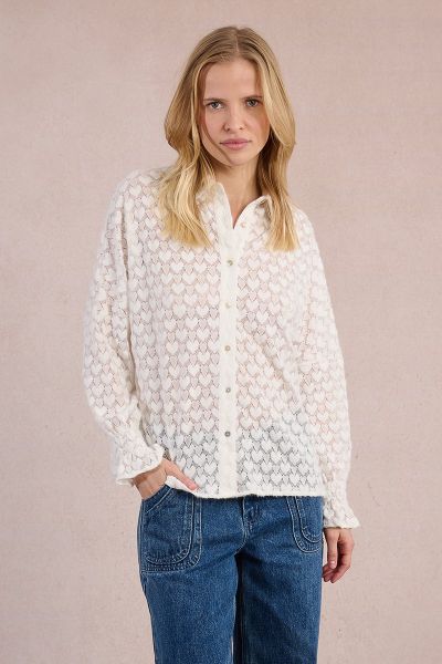 Дамска ажурна риза с мотиви на сърца MOLLY BRACKEN (SKU) T1090DH