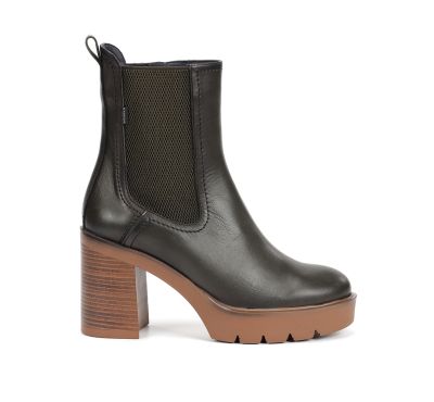 Dark green heeled boots - elegant and stylish!DORKING (SKU)9653