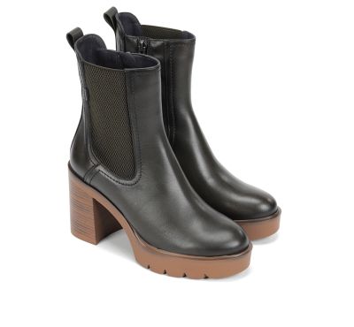 Dark green heeled boots - elegant and stylish!DORKING (SKU)9653