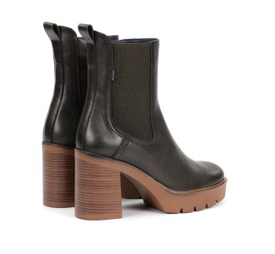 Dark green heeled boots - elegant and stylish!DORKING (SKU)9653