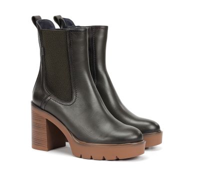 Dark green heeled boots - elegant and stylish!DORKING (SKU)9653