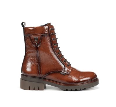 Brown women's low-heeled boots - Everyday comfort DORKING (SKU)9583