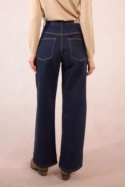 Women's wide-leg jeans with high waist - comfort and style MOLLY BRACKEN (SKU) E1750DH