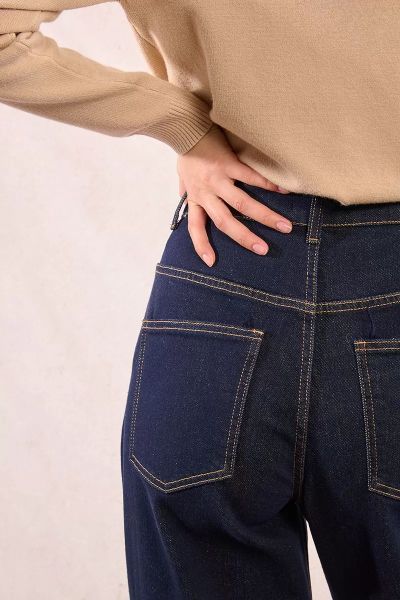 Women's wide-leg jeans with high waist - comfort and style MOLLY BRACKEN (SKU) E1750DH