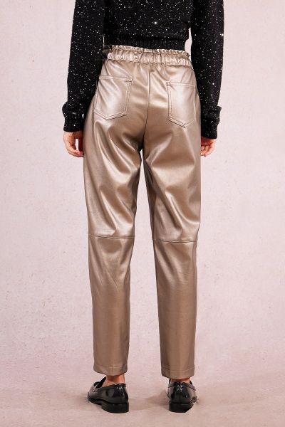 Women's jogger pants made of high-quality eco-leather MOLLY BRACKEN (SKU) T1396DH