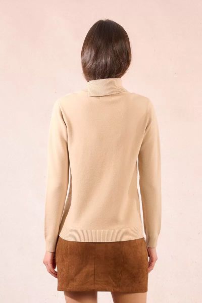 Women's fine sweater with polo collar - style and comfort MOLLY BRACEK (SKU) E1125DN