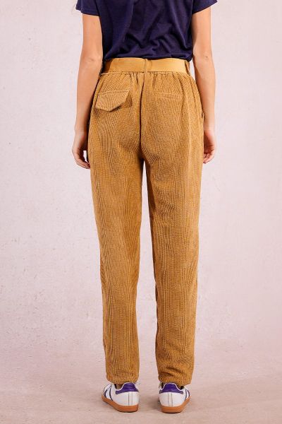Women's velvet jeans - retro elegance MOLLY BRACKEN (SKU) T1432DN