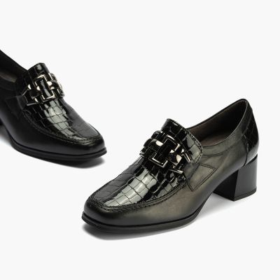 Черни елегантни обувки на висок ток PITILLOS (SKU)10822