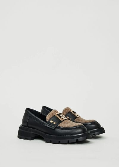 Stylish women's loafers in black for stylish everyday wear GAUDI (SKU) V5464814