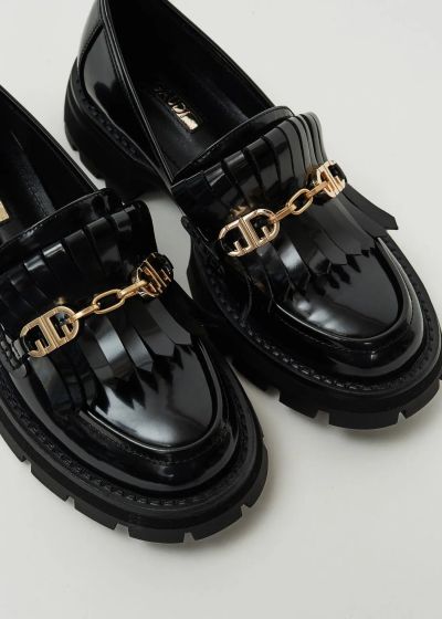 Elegant black patent leather loafers - comfort and style GAUDI (SKU) V5464810