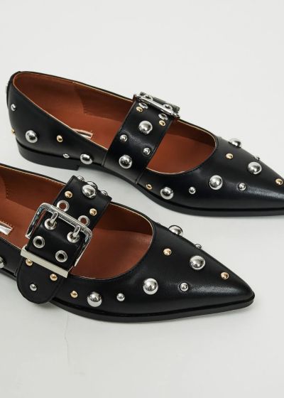 GAUDI Women's Black Ballerina Wraps with Eyelets (SKU) V5464750