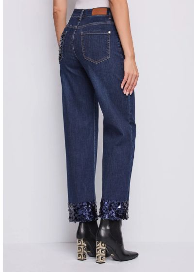 Women's wide-leg jeans with sequins - Keep up with fashion! GAUDI (SKU)521BD26009