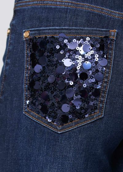 Women's wide-leg jeans with sequins - Keep up with fashion! GAUDI (SKU)521BD26009