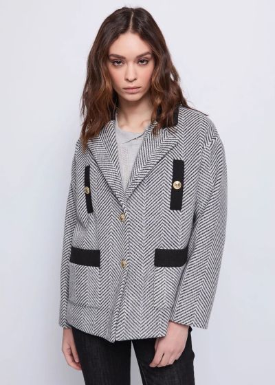 Стилно сиво дамско палто - елегантност и комфорт!GAUDI (SKU)521BD35028