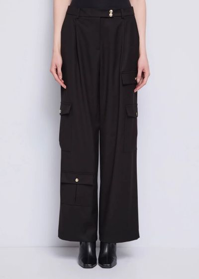 Black cargo pants for women - style and comfort! GAUDI (SKU)521FD25009