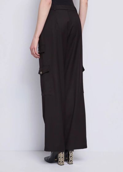 Black cargo pants for women - style and comfort! GAUDI (SKU)521FD25009