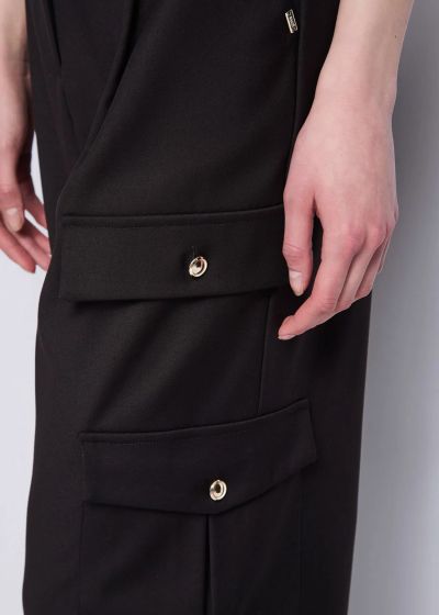 Black cargo pants for women - style and comfort! GAUDI (SKU)521FD25009