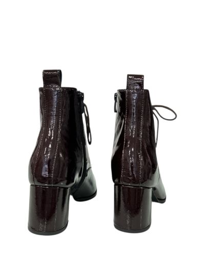 Elegant Bordeaux Patent Leather Boots - Women's RELAX (SKU)55051