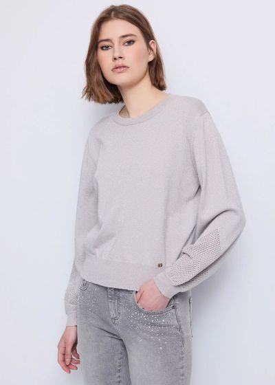 Luxurious women's sweater made of viscose and lurex. Brilliant comfort! GAUDI (SKU)521BD53052