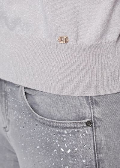 Luxurious women's sweater made of viscose and lurex. Brilliant comfort! GAUDI (SKU)521BD53052