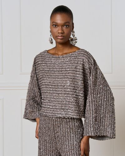 Елегантна дамска блуза с пайети - стил и блясък ACCESS FASHION (SKU) 2141