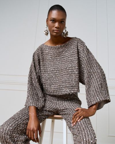 Елегантна дамска блуза с пайети - стил и блясък ACCESS FASHION (SKU) 2141