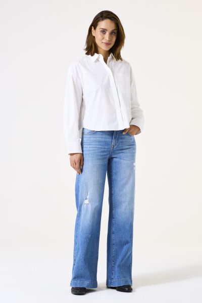 Дамски Vintage дънки с кръпки - стил и комфорт GARCIA (SKU) 249/32-7071