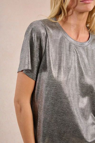 Silver Women's T-Shirt - Spectacular Shine & Comfort MOLLY BRACKEN (SKU) GW09DN