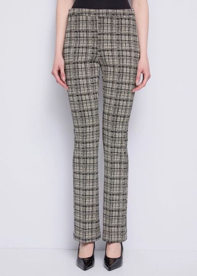 Women's plaid pants - loose fit, stylish comfort! GAUDI (SKU)521FD24004